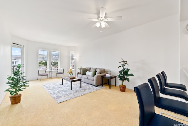 520 Lunalilo Home Rd Unit 7411, Honolulu, HI 96825 - living room with carpet flooring and ceiling fan