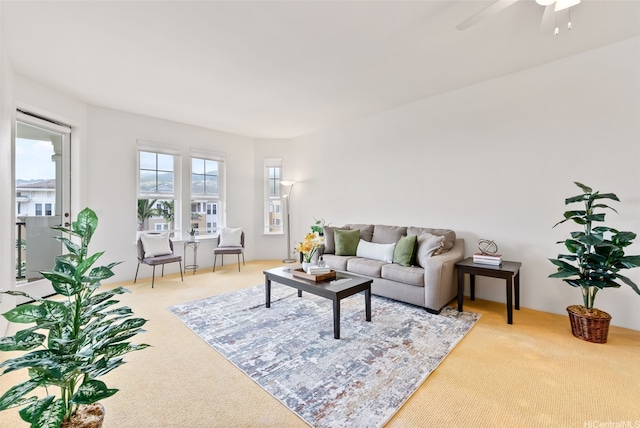 520 Lunalilo Home Rd Unit 7411, Honolulu, HI 96825 - carpeted living room featuring ceiling fan
