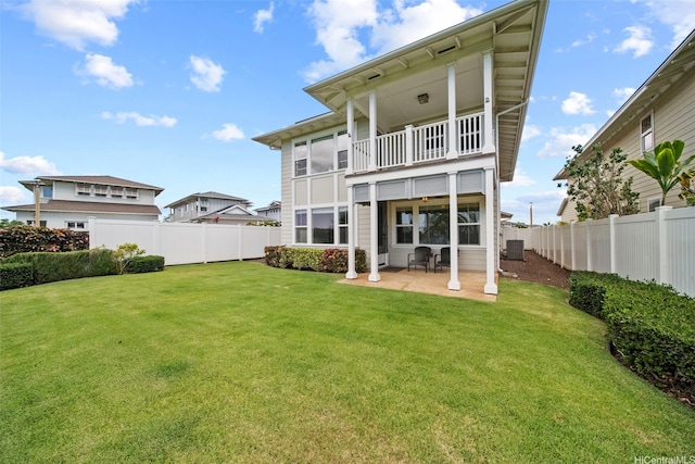 91-1304 Kaikohola St Unit D41, Ewa Beach, HI 96706 - rear view of property with a balcony, a patio area, and central air condition unit