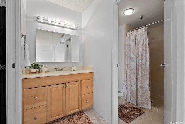 98-501 Koauka Loop Unit A704, Aiea, HI 96701 - full bath featuring vanity, a shower with curtain, toilet, and a textured ceiling
