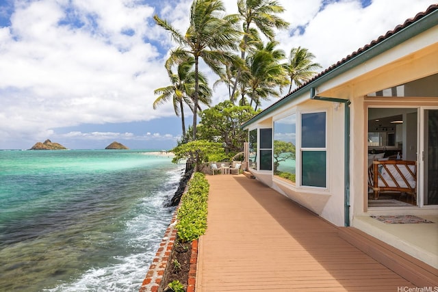 846 Mokulua Dr, Kailua, HI 96734 - water view featuring local beach