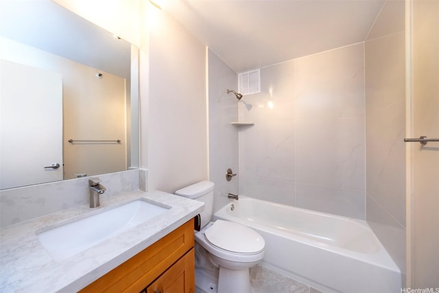 2724 Kahoaloha Ln Unit 1407, Honolulu, HI 96826 - bathroom with vanity, toilet, and shower / tub combination