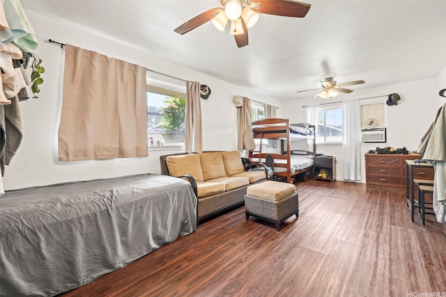 54-220 Kaipapau Loop, Hauula, HI 96717 - living room with ceiling fan and wood finished floors