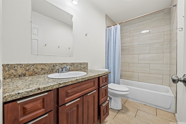 54-220 Kaipapau Loop, Hauula, HI 96717 - bathroom with vanity, shower / bathtub combination with curtain, toilet, and tile patterned floors