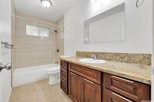 54-220 Kaipapau Loop, Hauula, HI 96717 - bathroom featuring vanity, shower / tub combination, toilet, and tile patterned flooring
