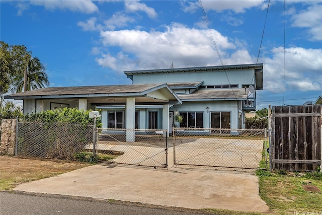 91-506 Pohakupuna Rd, Ewa Beach, HI 96706 - rear view of house featuring a gate and a fenced front yard