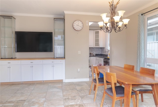 91-1019 Opuku St Unit B, Kapolei, HI 96707 - dining room with a chandelier, crown molding, and baseboards
