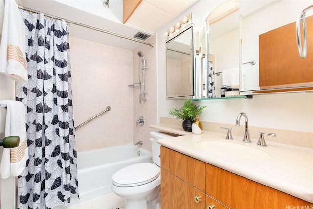 1760 S Beretania St Unit 15B, Honolulu, HI 96826 - bathroom featuring shower / bath combination with curtain, vanity, and toilet