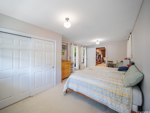 509 Lawelawe St, Honolulu, HI 96821 - bedroom with carpet, a closet, and a wall unit AC