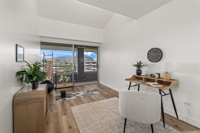 1 Keahole Pl Unit 2612, Honolulu, HI 96825 - home office with baseboards and wood finished floors