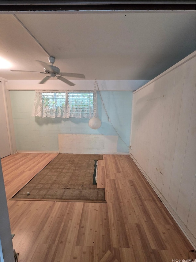 3061 Pualei Cir Unit 105, Honolulu, HI 96815 - interior space with wood finished floors and a ceiling fan
