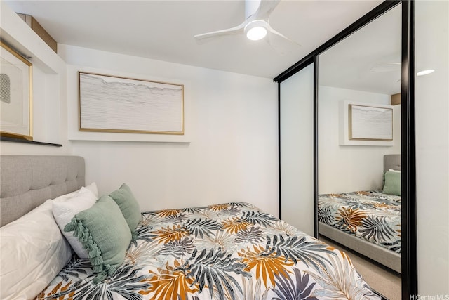2943 Kalakaua Ave Unit 606, Honolulu, HI 96815 - bedroom featuring a closet and ceiling fan