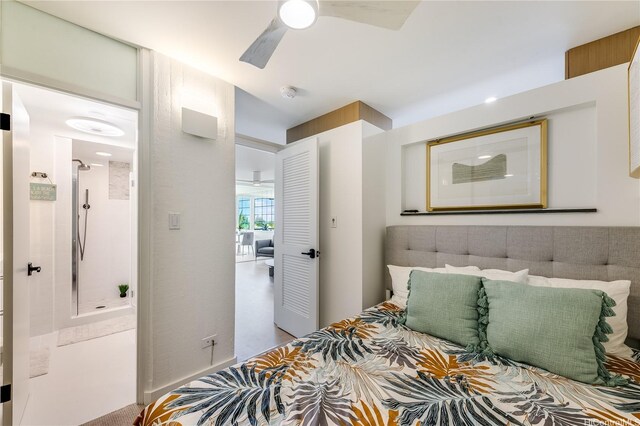 2943 Kalakaua Ave Unit 606, Honolulu, HI 96815 - bedroom with ceiling fan