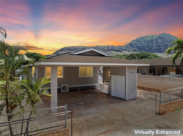 85-310 Kohai Pl, Waianae, HI 96792 - view of front facade with a mountain view, roof with shingles, and ac unit