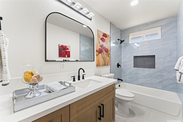 85-310 Kohai Pl, Waianae, HI 96792 - bathroom with vanity, toilet, and bathtub / shower combination
