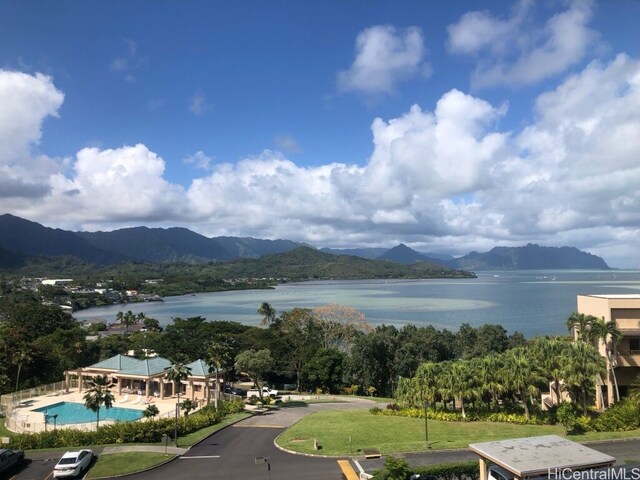 46-55 Meheanu Pl Unit 3441, Kaneohe, HI 96744 - water view featuring a mountainous background
