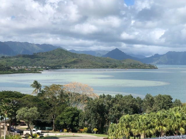 46-55 Meheanu Pl Unit 3441, Kaneohe, HI 96744 - water view with a mountainous background