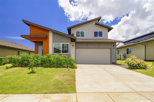91-1774 Kohanahana Loop, Ewa Beach, HI 96706 - view of front facade featuring a garage, a front yard, driveway, and a shingled roof