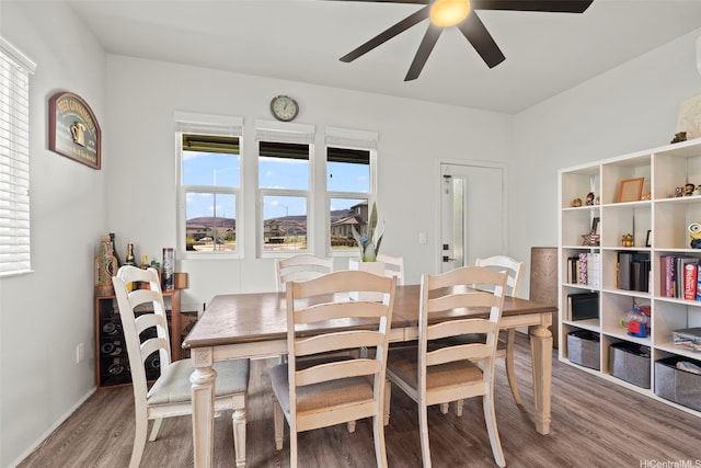 91-1774 Kohanahana Loop, Ewa Beach, HI 96706 - dining room with a ceiling fan and wood finished floors