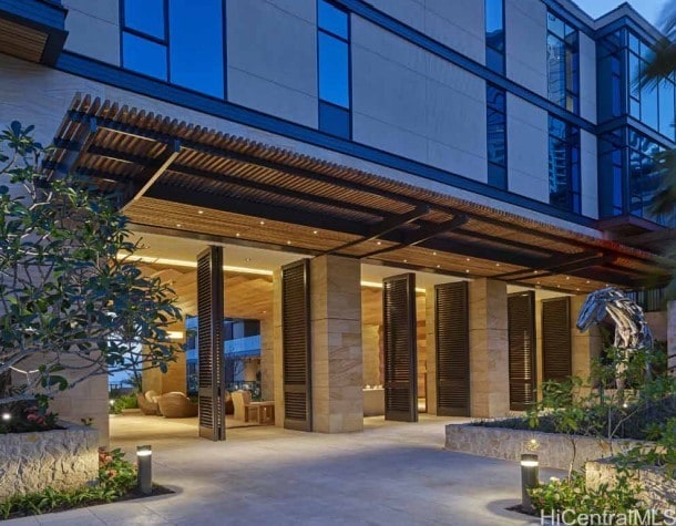 1388 Ala Moana Blvd Unit 5603, Honolulu, HI 96814 - property entrance with stone siding