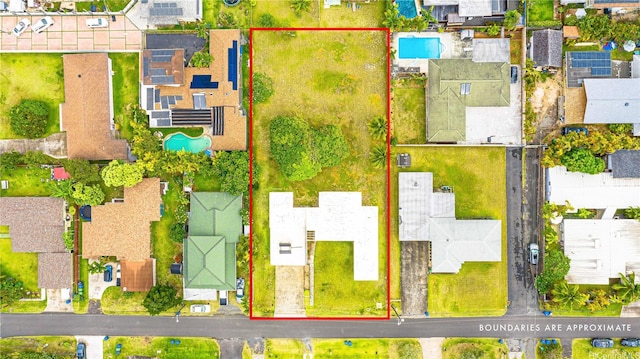 146 Kaluamoo St, Kailua, HI 96734 - aerial perspective of suburban area with a pool