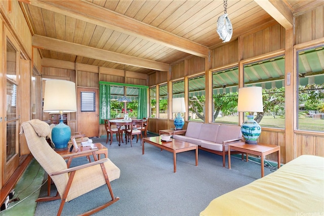 146 Kaluamoo St, Kailua, HI 96734 - sunroom / solarium featuring beam ceiling