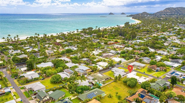 146 Kaluamoo St, Kailua, HI 96734 - aerial view of property and surrounding area with extended coastline and nearby suburban area