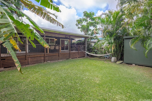 59-029 Huelo St, Haleiwa, HI 96712 - view of green lawn featuring a sunroom