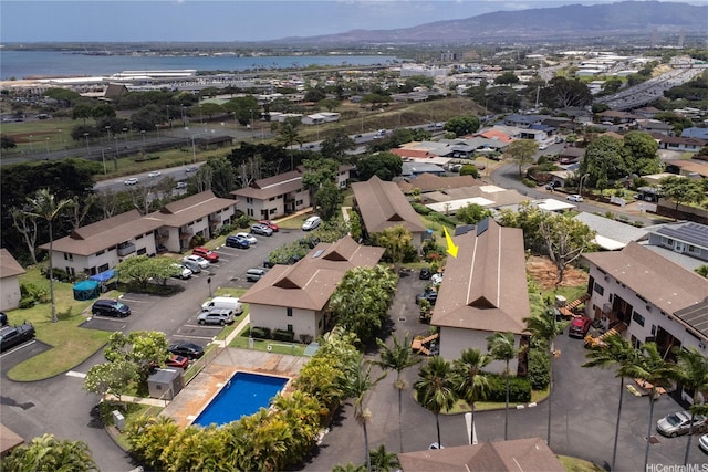 98-364 Kaonohi St Unit 11386, Aiea, HI 96701 - aerial perspective of suburban area featuring a water and mountain view and a pool