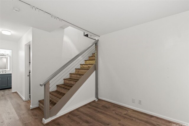 47-730 Hui Kelu St Unit 4404, Kaneohe, HI 96744 - staircase featuring wood finished floors and baseboards