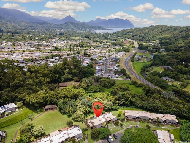 47-730 Hui Kelu St Unit 4404, Kaneohe, HI 96744 - aerial overview of property's location with a mountainous background and nearby suburban area