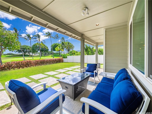 91-5408 Kapolei Pkwy Unit 37, Kapolei, HI 96707 - view of patio / terrace featuring outdoor lounge area