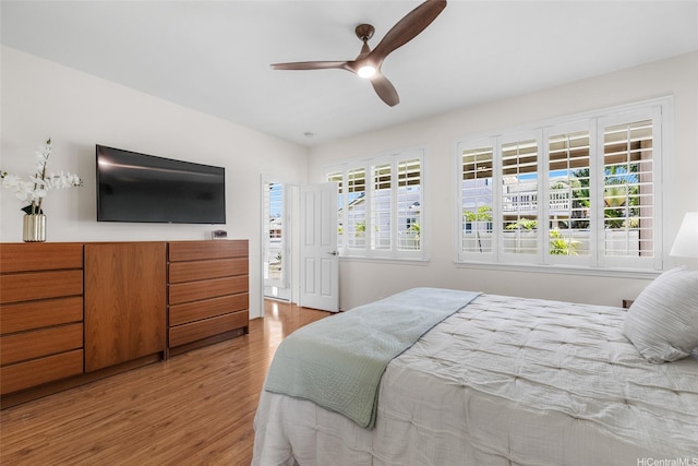 91-818 Lualai St Unit 69, Ewa Beach, HI 96706 - bedroom with light wood finished floors and a ceiling fan