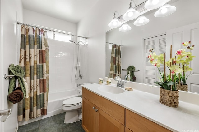 91-818 Lualai St Unit 69, Ewa Beach, HI 96706 - bathroom with vanity, shower / bath combination with curtain, tile patterned floors, toilet, and a chandelier