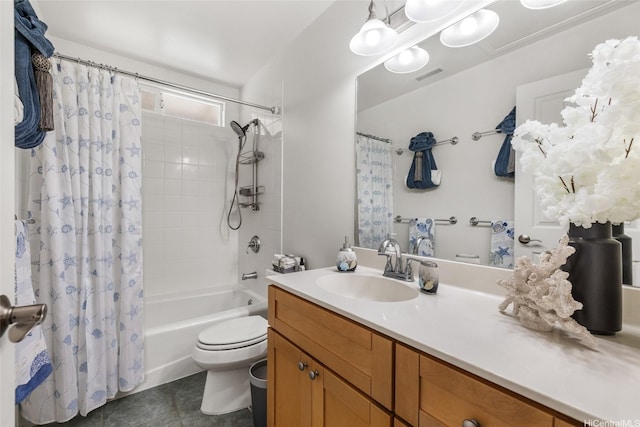 91-818 Lualai St Unit 69, Ewa Beach, HI 96706 - full bathroom with toilet, tile patterned flooring, shower / bath combo with shower curtain, and vanity