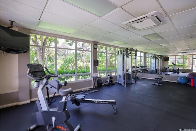 91-818 Lualai St Unit 69, Ewa Beach, HI 96706 - gym featuring a paneled ceiling