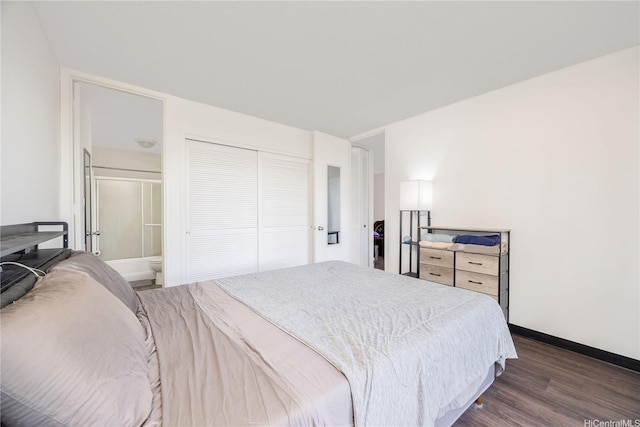 1600 Wilikina Dr Unit A403, Wahiawa, HI 96786 - bedroom with dark wood-style floors, a closet, and ensuite bathroom