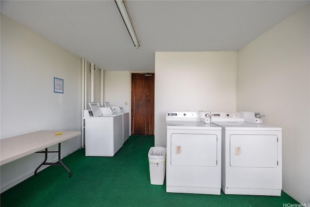 1600 Wilikina Dr Unit A403, Wahiawa, HI 96786 - community laundry room featuring washing machine and clothes dryer and carpet flooring