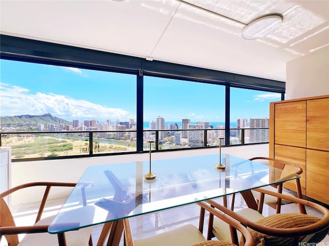 581 Kamoku St Unit 3906, Honolulu, HI 96826 - dining room with a view of skyline
