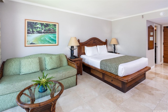 2045 Kalakaua Ave Unit 618, Honolulu, HI 96815 - bedroom featuring ornamental molding and baseboards