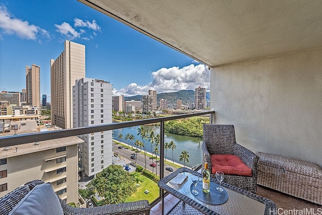 445 Seaside Ave Unit 1618, Honolulu, HI 96815 - balcony featuring a city view and a water view