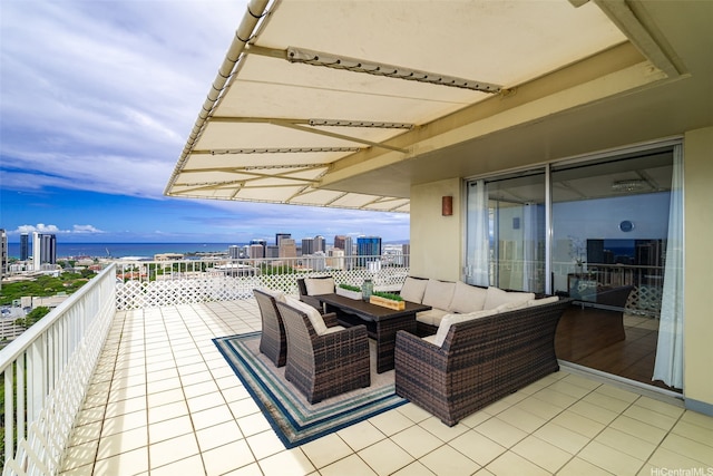 666 Prospect St Ph B, Ph B, Honolulu, HI 96813 - balcony with a view of skyline, a water view, and an outdoor living space