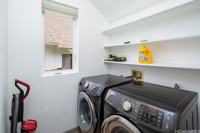 laundry area featuring washer and clothes dryer