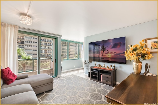 1888 Kalakaua Ave Unit 807, Honolulu, HI 96815 - living room with baseboards and healthy amount of natural light