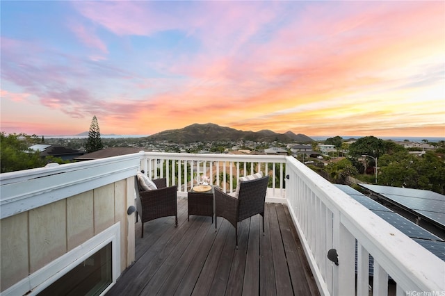 1408 Auwaiku St, Kailua, HI 96734 - deck at dusk with a mountain view