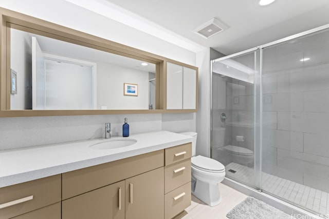 600 Ala Moana Blvd Unit 1101, Honolulu, HI 96813 - full bathroom with toilet, vanity, recessed lighting, and a stall shower