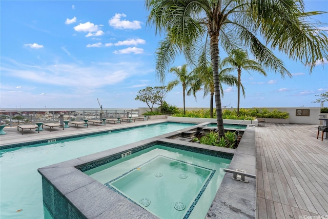 600 Ala Moana Blvd Unit 1101, Honolulu, HI 96813 - view of pool with an in-ground hot tub