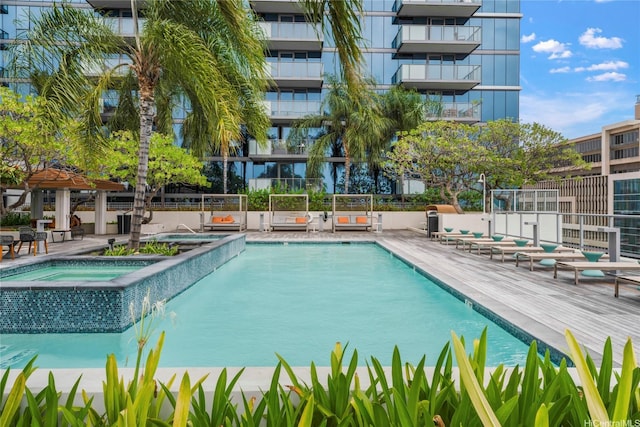 600 Ala Moana Blvd Unit 1101, Honolulu, HI 96813 - view of swimming pool featuring a pool with connected hot tub
