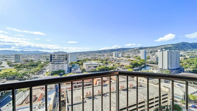 60 N Beretania St Unit 1702, Honolulu, HI 96817 - balcony with a city view and a mountain view