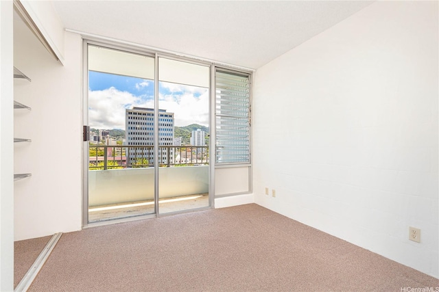 1122 Elm St Unit 809, Honolulu, HI 96814 - unfurnished room with carpet flooring and a view of city